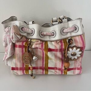 Juicy Couture Daydreamer Handbag Plaid Daisy